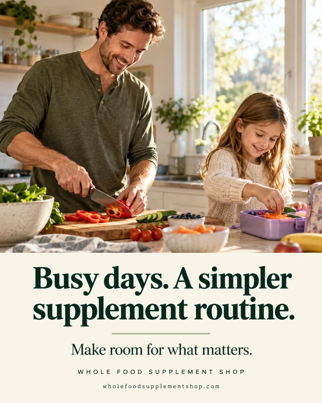 A parent and child preparing lunch