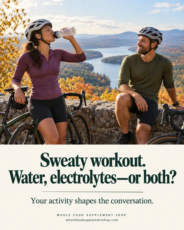 Cyclists taking a water break