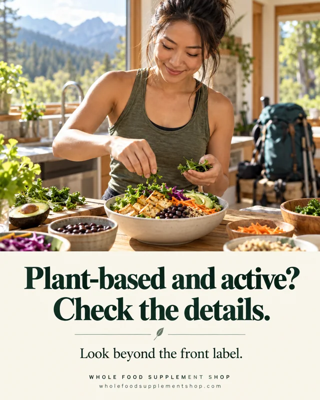 An active adult preparing a plant-based meal