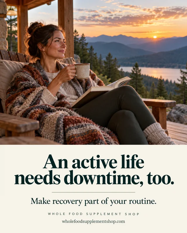 An adult reading on a quiet cabin porch
