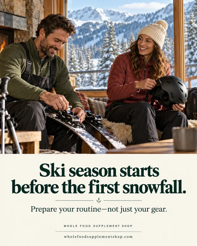 Friends preparing ski equipment